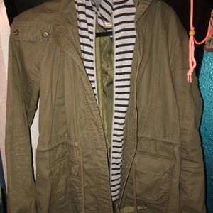 Roxy army green combat jacket